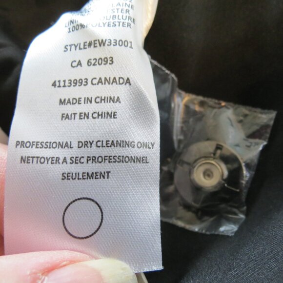 NWOT Elena Wang Black & White Collared Jacket Stripe Lined Unique Buttons Large - Picture 11 of 11